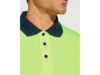 Рубашка поло со светоотражающими полосами Vega с длинным рукавом, мужская (navy/неоновый желтый) XL (Изображение 2)