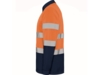 Рубашка поло со светоотражающими полосами Polaris с длинным рукавом, мужская (navy/неоновый оранжевый) XL (Изображение 3)