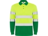 Рубашка поло со светоотражающими полосами Polaris с длинным рукавом, мужская (зеленый/неоновый желтый) XL (Изображение 1)