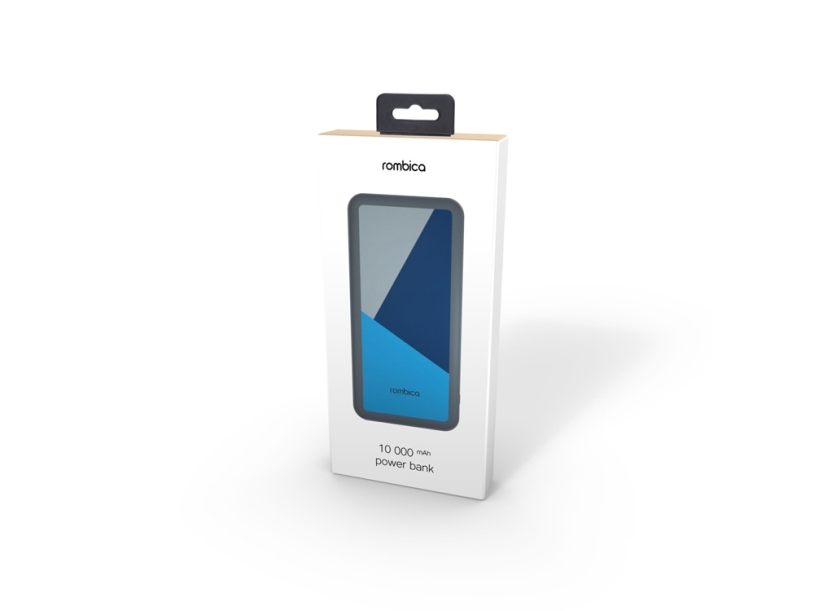 Внешний аккумулятор NEO Bright, 10000 mAh (серый/голубой/синий)  (Изображение 5)