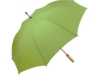 Бамбуковый зонт-трость Okobrella (лайм/серый)  (Изображение 1)