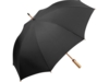 Бамбуковый зонт-трость Okobrella (черный)  (Изображение 1)