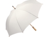 Бамбуковый зонт-трость Okobrella (натуральный/белый)  (Изображение 1)