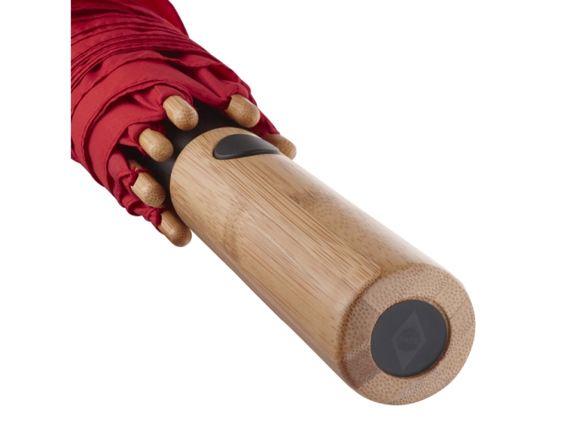 Бамбуковый зонт-трость Okobrella (красный)  (Изображение 4)