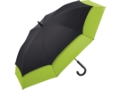 Зонт-трость Stretch с удлиняющимся куполом (черный/лайм) 