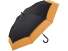 Зонт-трость Stretch с удлиняющимся куполом (черный/оранжевый) 
