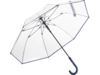 Зонт-трость Pure с прозрачным куполом (прозрачный/navy)  (Изображение 1)