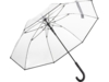 Зонт-трость Pure с прозрачным куполом (прозрачный/черный)  (Изображение 1)