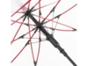 Зонт-трость Pure с прозрачным куполом (прозрачный/красный)  (Изображение 3)