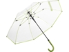 Зонт-трость Pure с прозрачным куполом (прозрачный/лайм)  (Изображение 1)