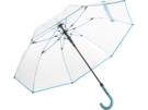 Зонт-трость Pure с прозрачным куполом (прозрачный/бирюзовый) 