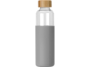 Стеклянная бутылка для воды в силиконовом чехле Refine (прозрачный/серый)  (Изображение 2)