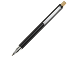 Ручка шариковая из переработанного алюминия Cyrus (черный) черные чернила