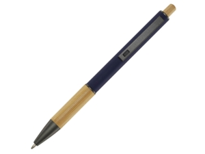 Ручка шариковая из переработанного алюминия Darius (navy) черные чернила