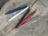 Ручка шариковая из переработанного алюминия Nooshin (голубой) черные чернила (Изображение 3)