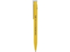 Ручка пластиковая шариковая Unix из переработанной пластмассы (желтый) синие чернила (Изображение 3)