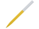 Ручка пластиковая шариковая Unix из переработанной пластмассы (желтый) синие чернила