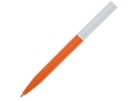 Ручка пластиковая шариковая Unix из переработанной пластмассы (оранжевый) черные чернила