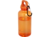Бутылка для воды с карабином Oregon, 400 мл (оранжевый)  (Изображение 1)