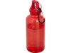 Бутылка для воды с карабином Oregon, 400 мл (красный)  (Изображение 1)