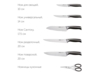 Набор из 5 кухонных ножей, ножниц и блока для ножей с ножеточкой, NADOBA, серия URSA (Изображение 5)