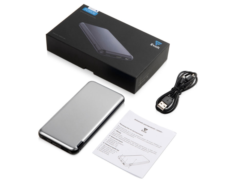 Внешний аккумулятор Forge, Evolt, металл, 10000mah (Изображение 7)