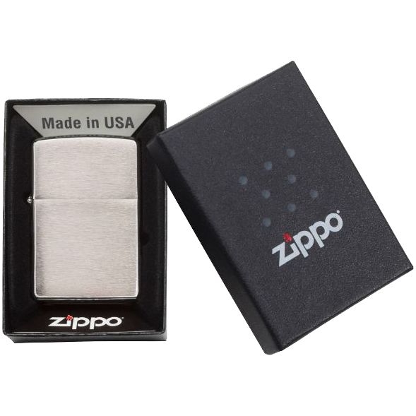Зажигалка Zippo Armor Brushed, матовая серебристая (Изображение 5)