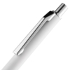 Ручка шариковая Lobby Soft Touch Chrome, белая (Изображение 5)