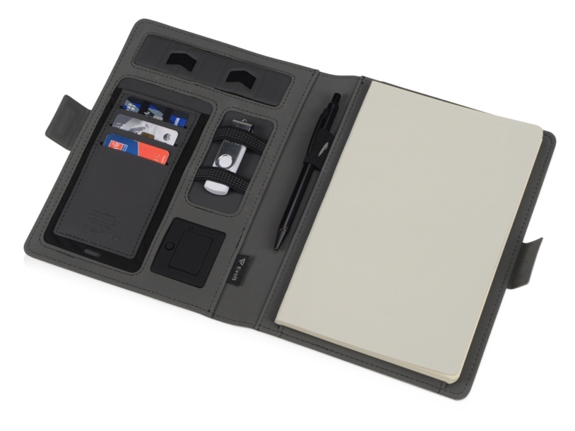 Органайзер с беспроводной зарядкой 5000 mAh Powernote (Изображение 3)