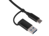 USB-хаб Link с коннектором 2-в-1 USB-C и USB-A, 2.0/3.0 (черный)  (Изображение 3)
