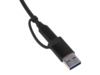 USB-хаб Link с коннектором 2-в-1 USB-C и USB-A, 2.0/3.0 (черный)  (Изображение 4)