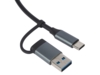 USB-хаб Link с коннектором 2-в-1 USB-C и USB-A, 2.0/3.0 (серый)  (Изображение 3)