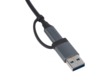 USB-хаб Link с коннектором 2-в-1 USB-C и USB-A, 2.0/3.0 (серый)  (Изображение 4)