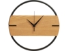 Деревянные часы с металлическим ободом, диаметр 30 см, Time Wheel горизонтальные, натуральный/черн (Изображение 2)
