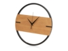 Деревянные часы с металлическим ободом Time Wheel (натуральный/черный)  (Изображение 1)