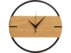 Деревянные часы с металлическим ободом Time Wheel (натуральный/черный)  (Изображение 2)