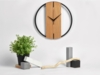 Деревянные часы с металлическим ободом Time Wheel (натуральный/черный)  (Изображение 6)