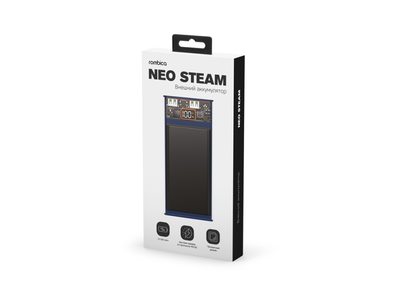 Внешний аккумулятор NEO Steam, 10000 mAh (синий)  (Изображение 5)