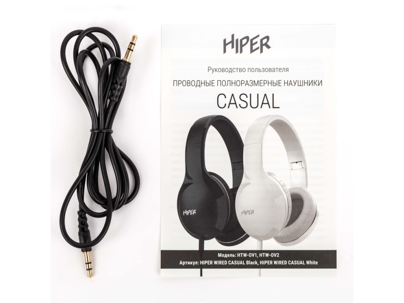Проводные накладные наушники WIRED CASUAL (черный)  (Изображение 9)