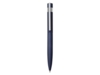 Ручка шариковая металлическая Matteo soft-touch (темно-синий/серебристый)  (Изображение 2)