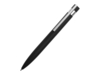 Ручка шариковая металлическая Matteo soft-touch (черный/серебристый)  (Изображение 1)