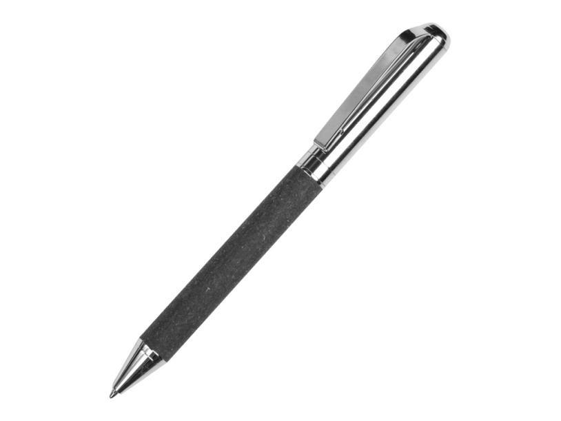 Ручка шариковая Venera из переработанной стали и переработанной кожи (серебристый/серый)  (Изображение 1)