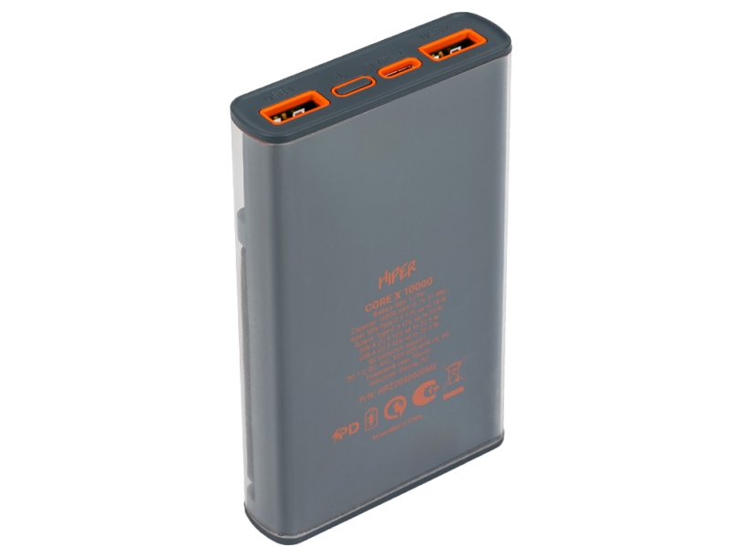 Внешний аккумулятор CORE X, 10000 mAh, черный (Изображение 3)