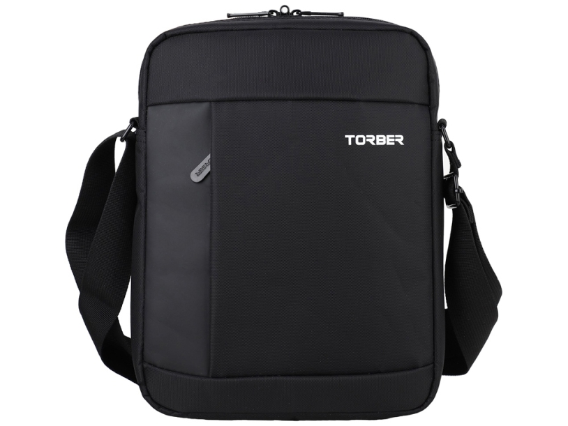 Сумка кросс-боди TORBER, черный, нейлон, 21,5 х 17 х 6 см (Изображение 1)