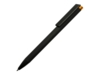 Ручка металлическая шариковая Taper Metal soft-touch (черный/оранжевый)  (Изображение 1)