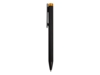 Ручка металлическая шариковая Taper Metal soft-touch (черный/оранжевый)  (Изображение 3)