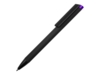 Ручка металлическая шариковая Taper Metal soft-touch (черный/фиолетовый)  (Изображение 1)