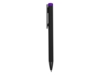 Ручка металлическая шариковая Taper Metal soft-touch (черный/фиолетовый)  (Изображение 3)