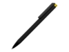Ручка металлическая шариковая Taper Metal soft-touch (черный/желтый)  (Изображение 1)