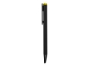 Ручка металлическая шариковая Taper Metal soft-touch (черный/желтый)  (Изображение 3)